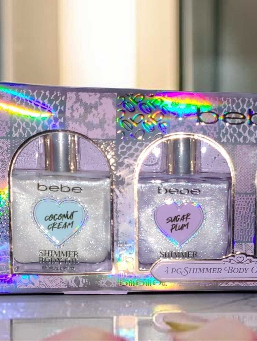 bebe Shimmer Body Oil Collection - Iridescent Multi-Color Set - Picture 3 of 8